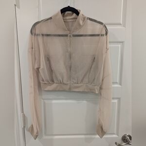 Buffbunny sheer mesh crop jacket size medium- worn once